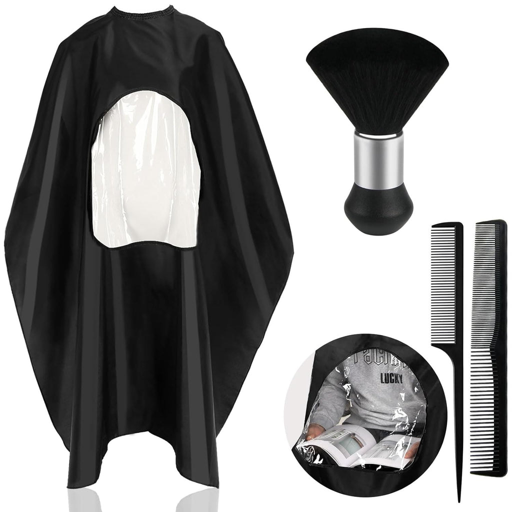 Professional Barber Capes for Haircutting with Adjustable Design and Viewing Window