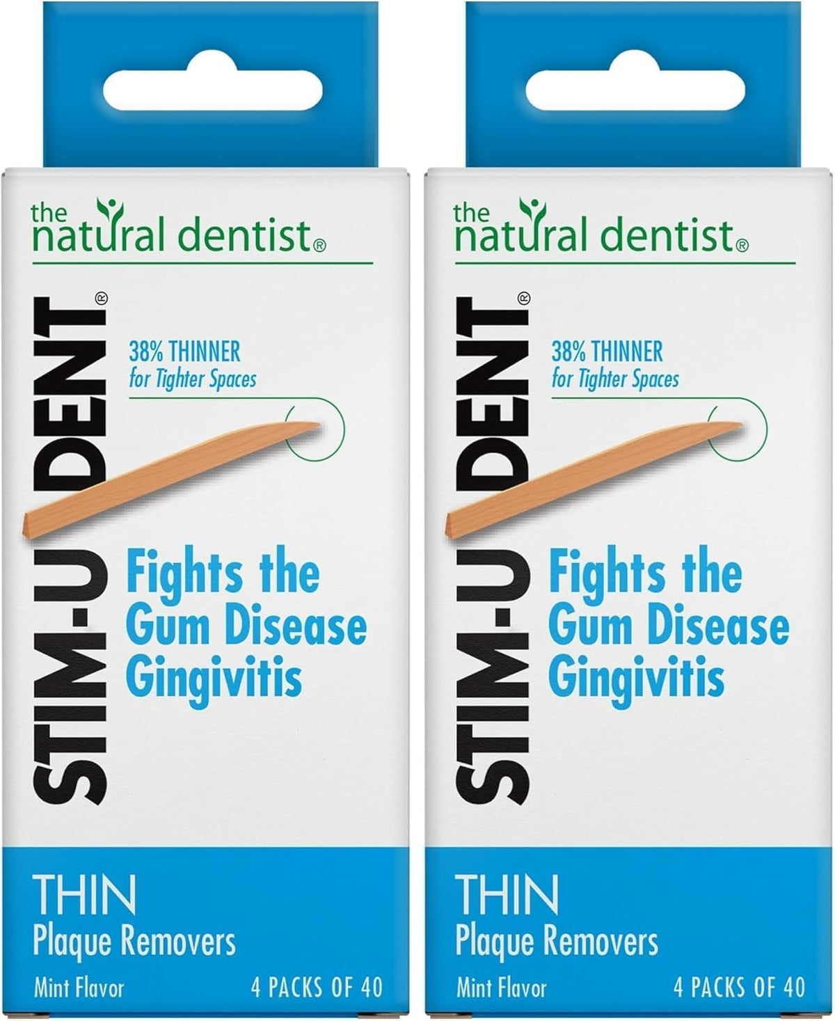 Mint Dental Picks for Plaque Removal - Wooden Toothpicks for Oral Hygiene