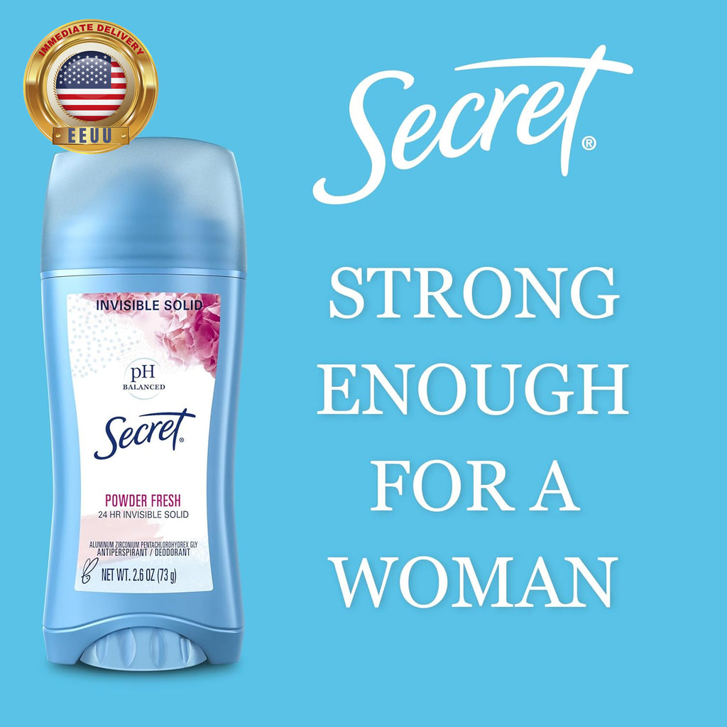 Unscented Women's Invisible Solid Antiperspirant Deodorant - pH-Balanced, Long-Lasting 2.6 oz