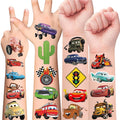 Racing Car Temporary Tattoos for Kids – 58 Design Variety, Safe & Fun Party Favors