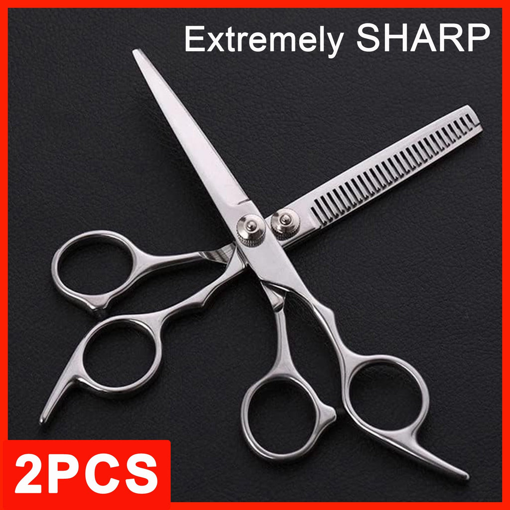 Professional Hair Cutting Scissors Set - Thinning & Salon Shears, 2 Pieces