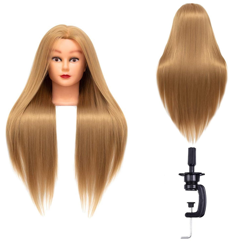 High-Temperature Synthetic Mannequin Head for Hair Styling Practice - 26-28 Inches