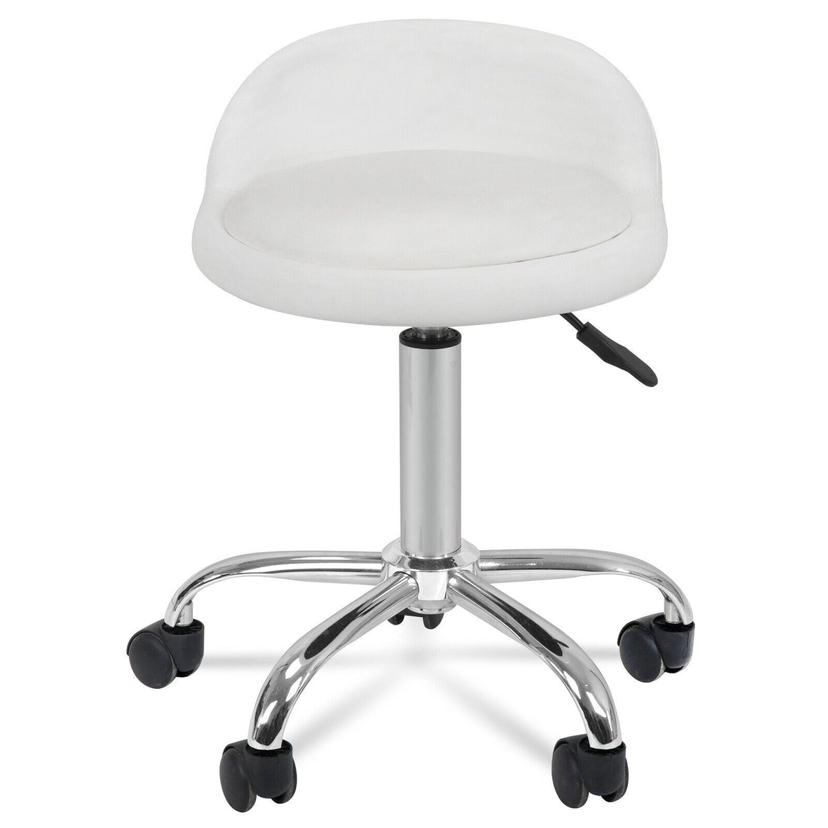 Adjustable PU Leather Salon & Tattoo Stool with Swivel & Casters