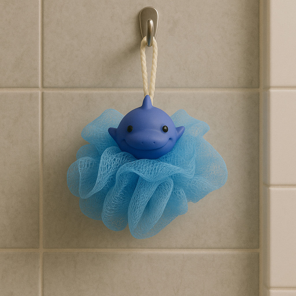 Kids Animal Bath Sponge Loofah Set of 4 - Fun Kids Bath Time Accessories