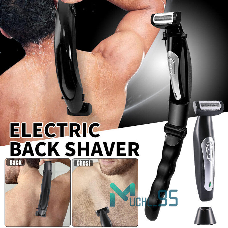 Rechargeable Electric Back Shaver for Men Long Handle Body Hair Removal Razor