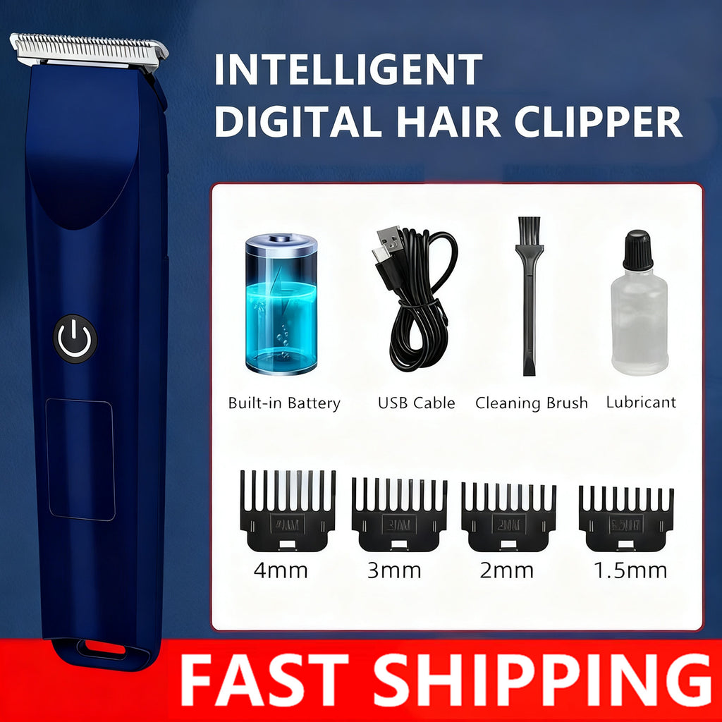 Cordless Beard Trimmer with USB Charging & Multiple Combs for Men