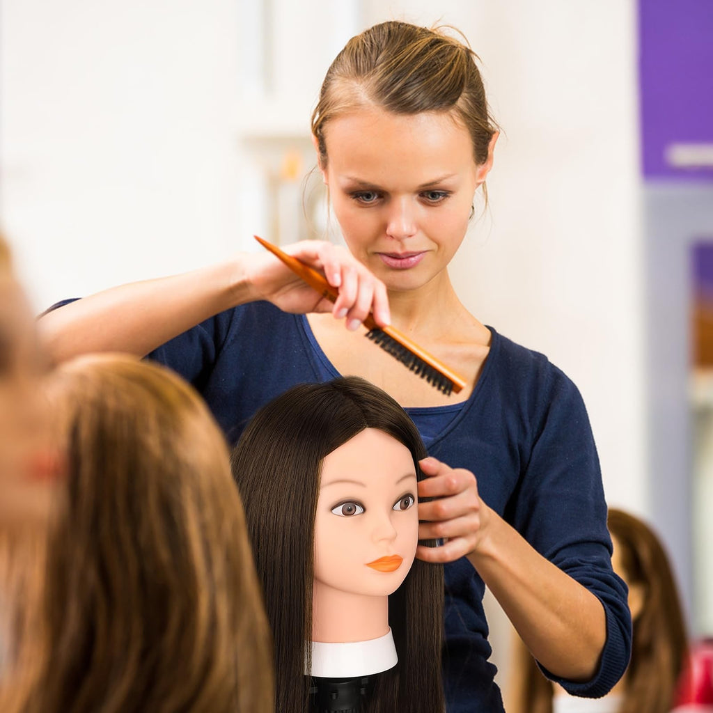 26 Inch Human Hair Mannequin Head for Hair Styling & Cosmetology Practice