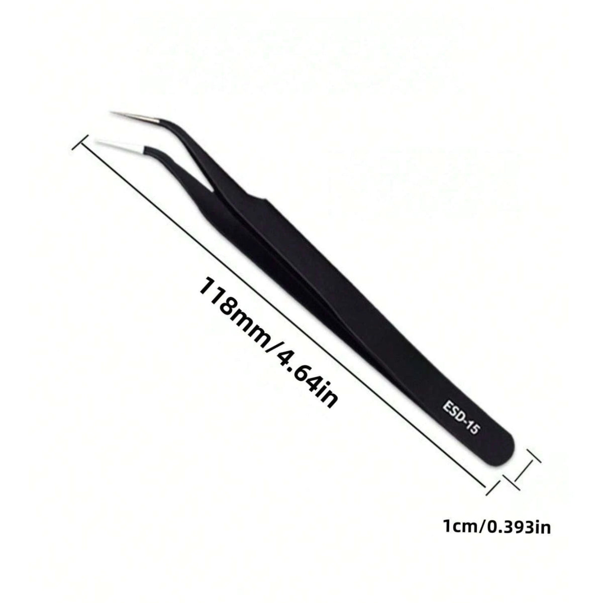 6-Piece Stainless Steel Precision Tweezers Set - Straight & Curved Tips for Craft and Beauty