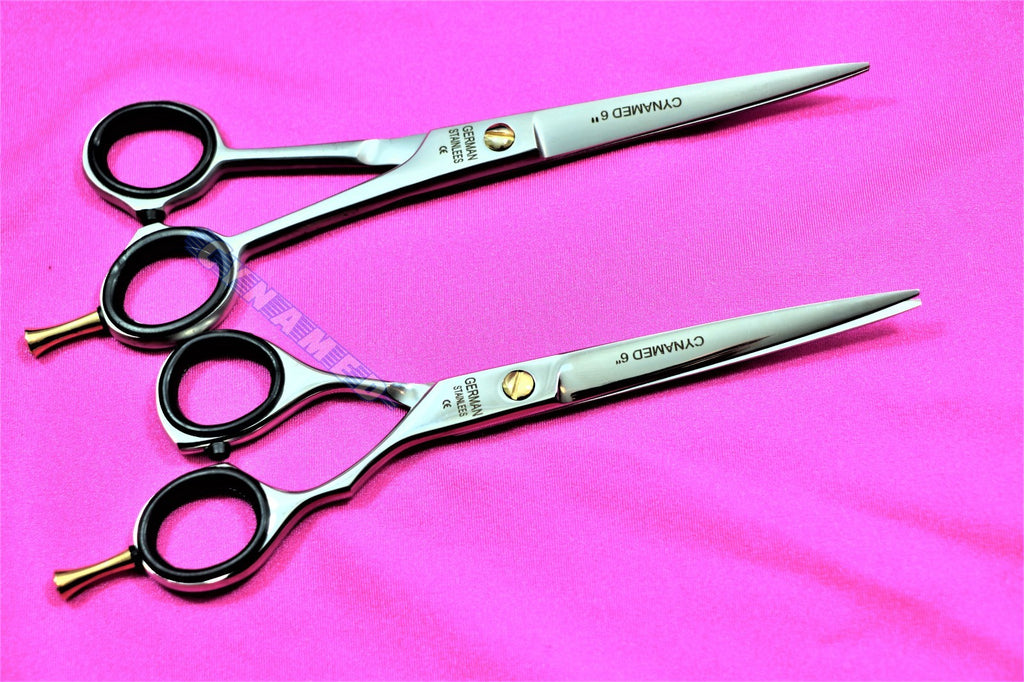 Professional Hair Cutting Shears with Finger Rest - German Grade Stainless Steel