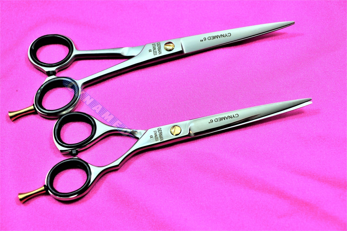 Professional Hair Cutting Shears with Finger Rest - German Grade Stainless Steel