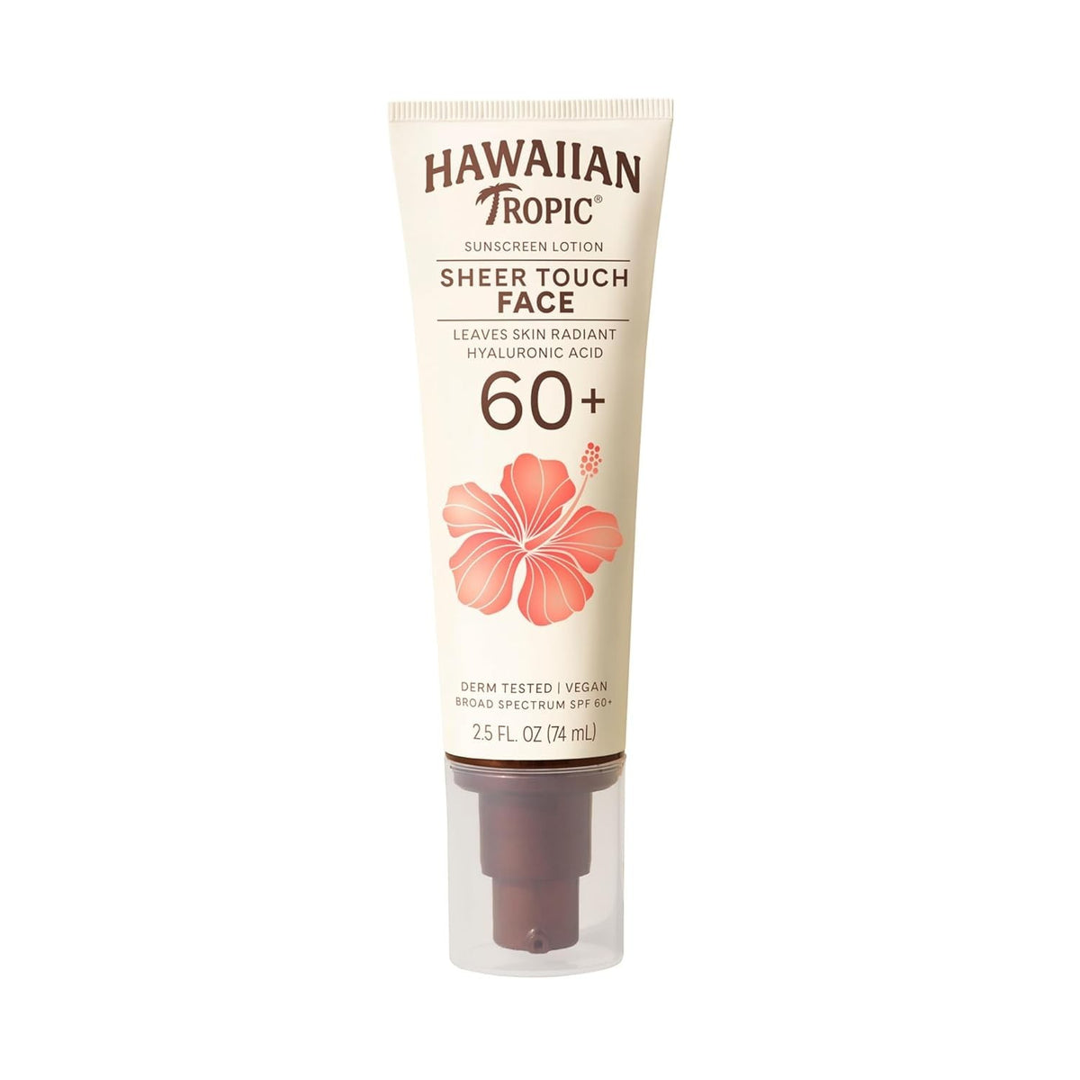 SPF 60 Face Sunscreen Lotion - Hawaiian Tropic Sheer Touch 2.5 oz (3 Bottles)