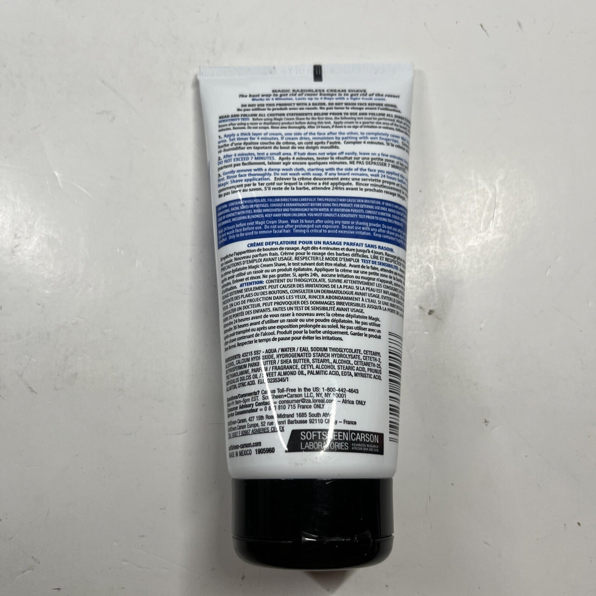 Magic Razorless Cream Shave for Men - 5 Pack, 6oz Each, Hair Removal