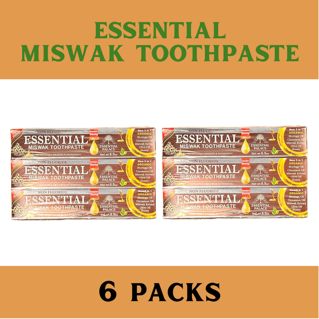 5 in 1 Fluoride-Free Miswak Toothpaste - Natural Oral Care, 6.5 oz