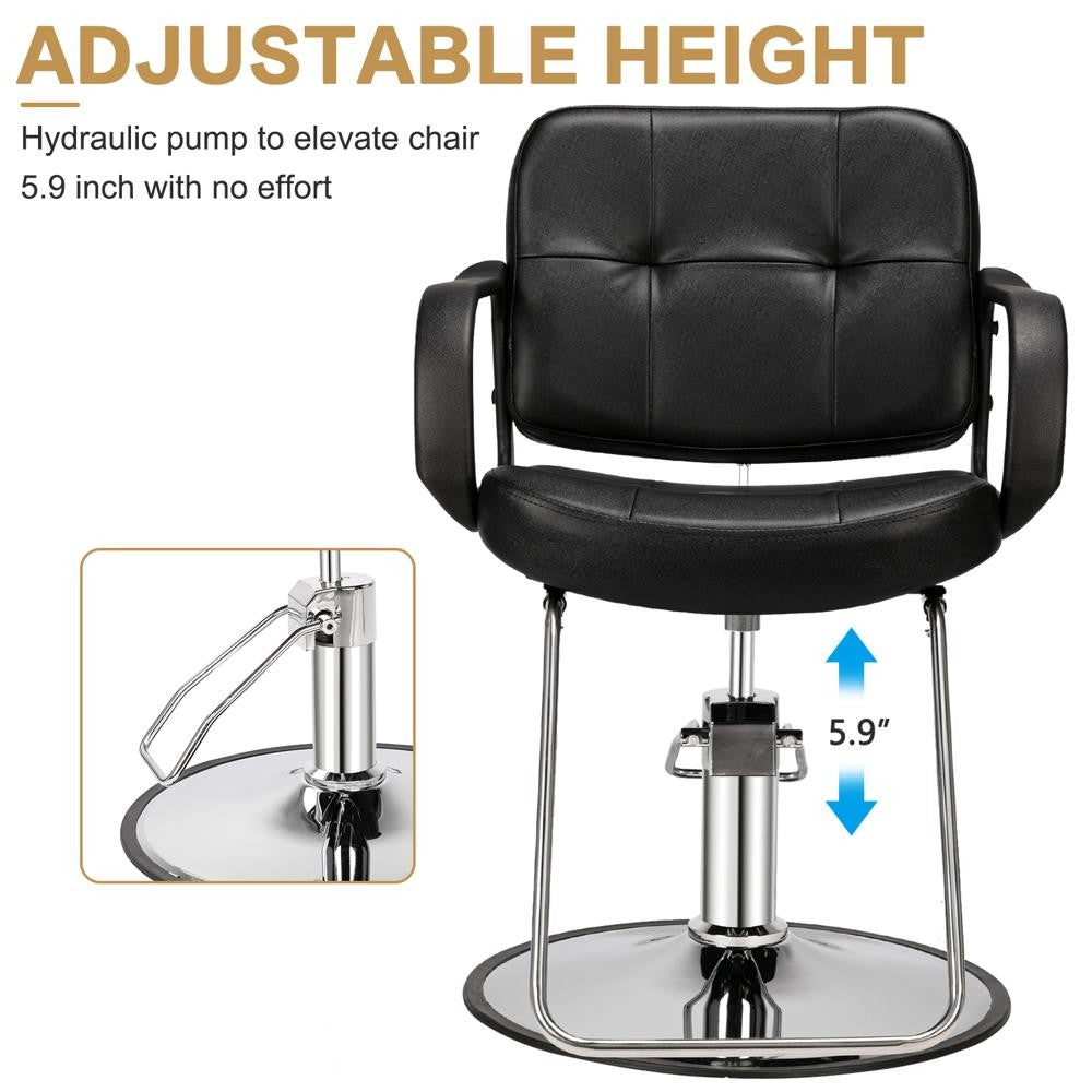 Hydraulic Barber Chair for Salon & Hair Styling - Heavy Duty, Comfortable