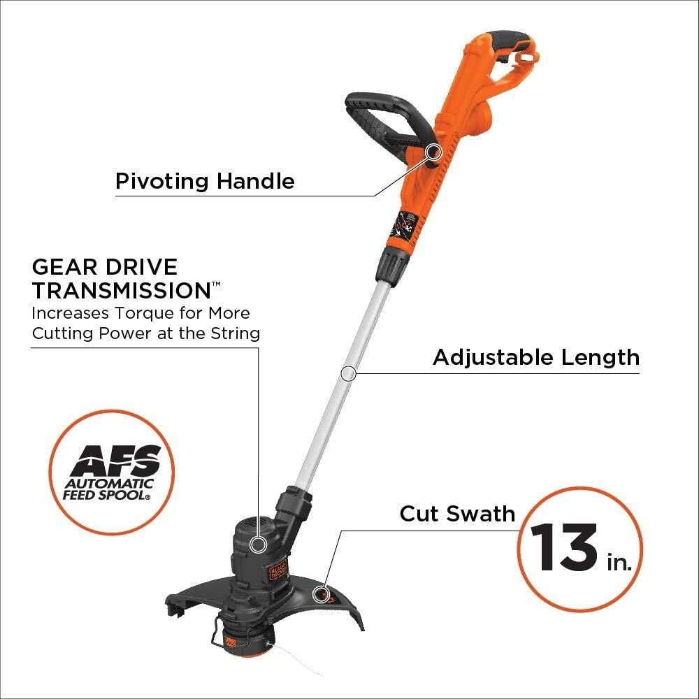 Electric Lawn Trimmer / Edger 13-Inch, 5 Amp Corded Weed Cutter