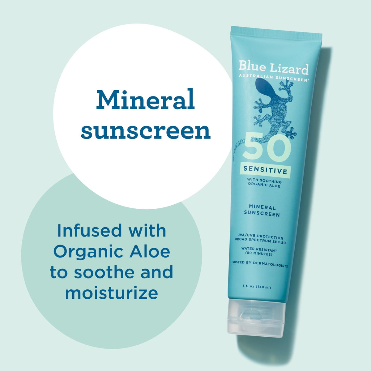 Mineral Sunscreen SPF 50 for Sensitive Skin - Reef-Friendly, 5 oz