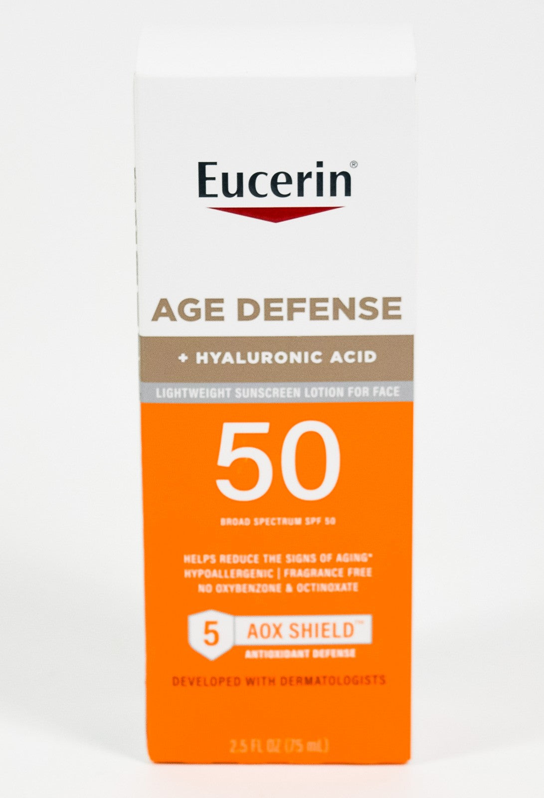 Eucerin Age Defense SPF 50 Face Lotion with Hyaluronic Acid 2.5oz