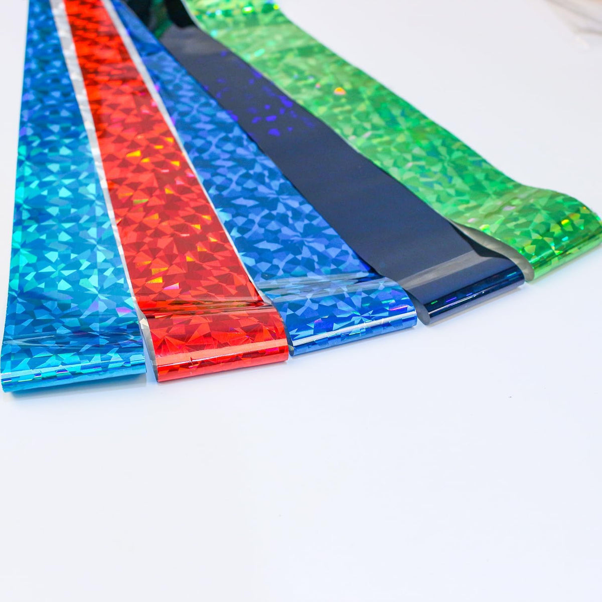 Iridescent Nail Foil Sheets - Holographic Transfer for Nail Art, 10 Rolls