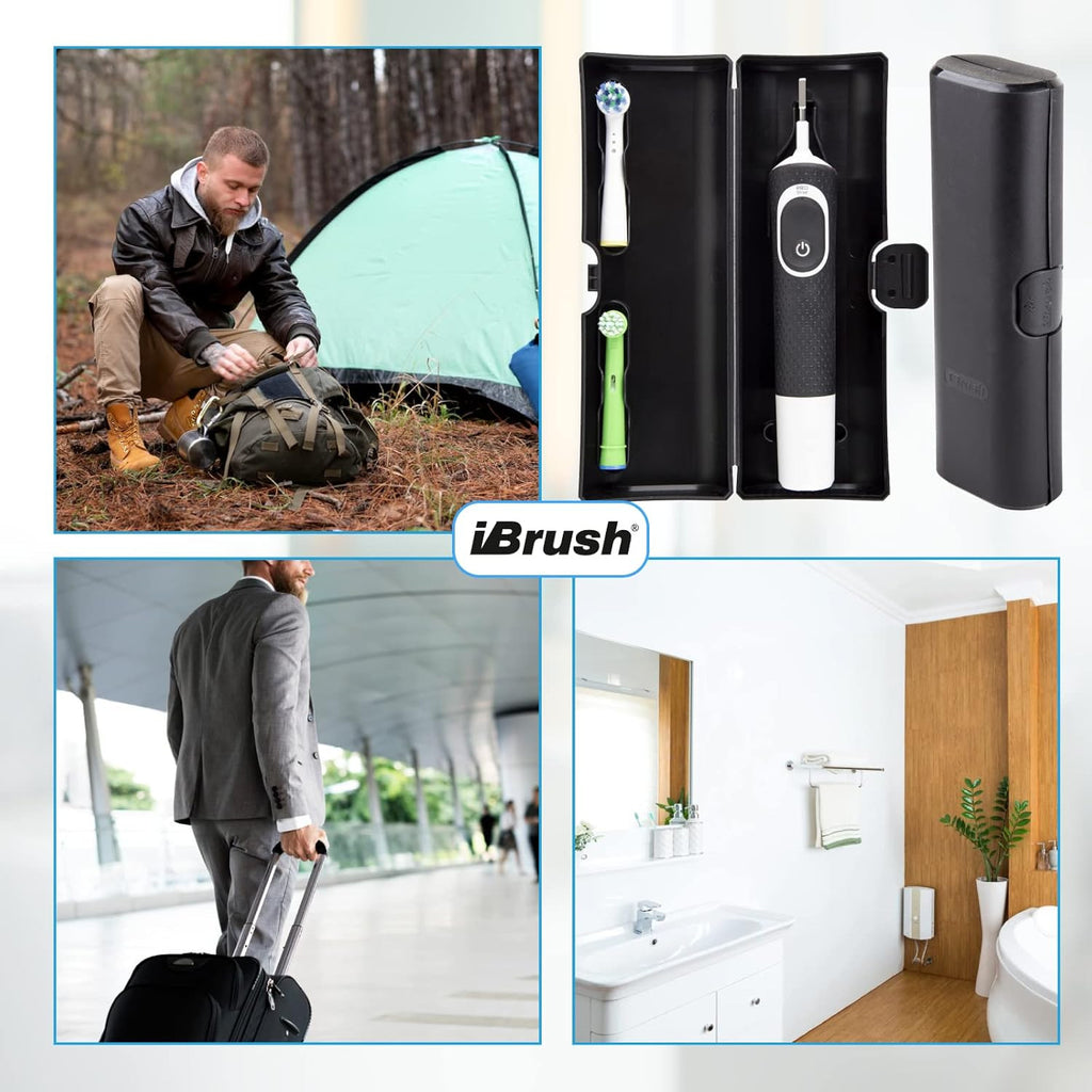 Electric Toothbrush Travel Case Compatible with Oral-B - Hard Shell Organizer
