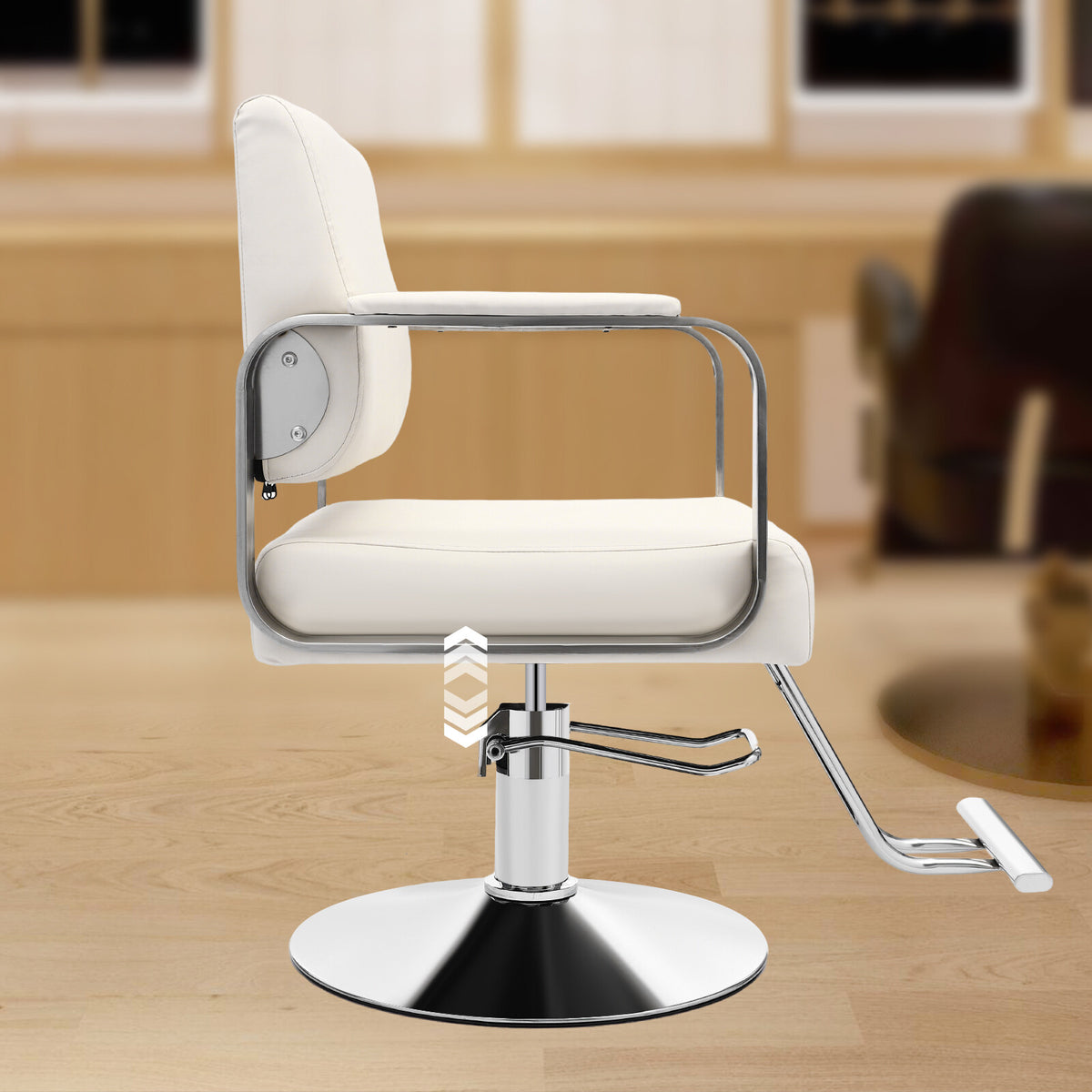 Adjustable 360° Rotatable Barber Salon Chair with Footrest, Heavy-Duty