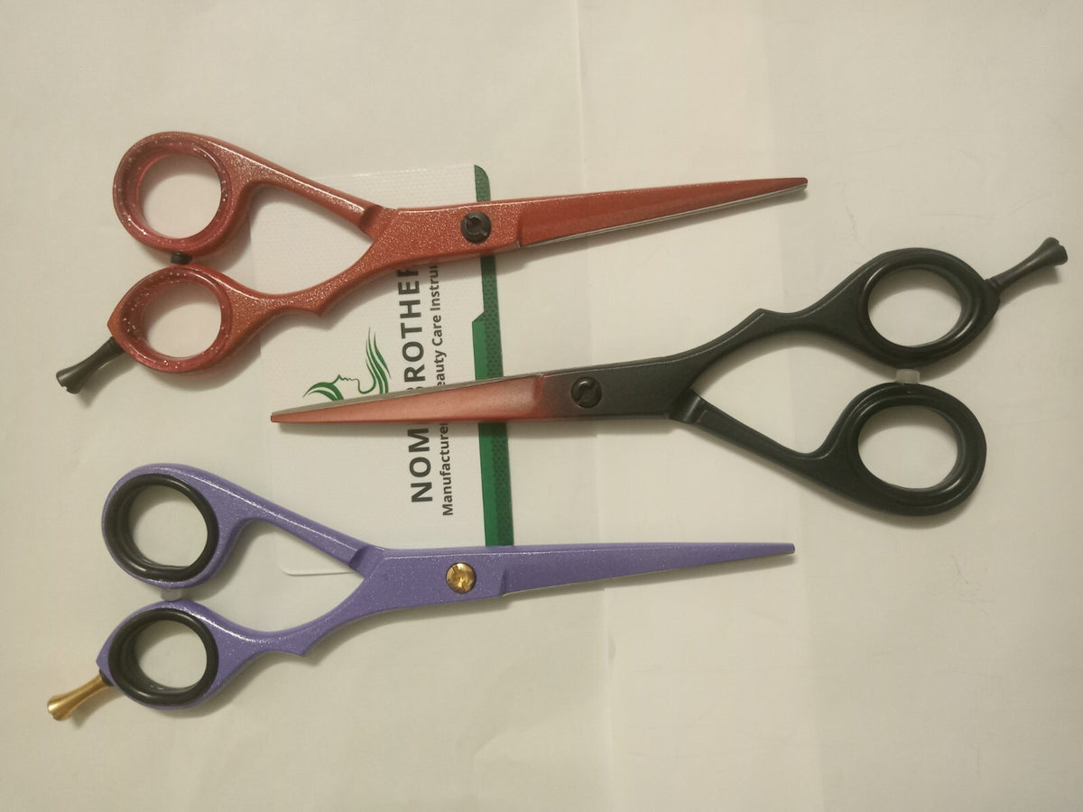 Japanese Stainless Steel Hair Cutting Scissors Set - Plasma Coated 3-Piece Kit