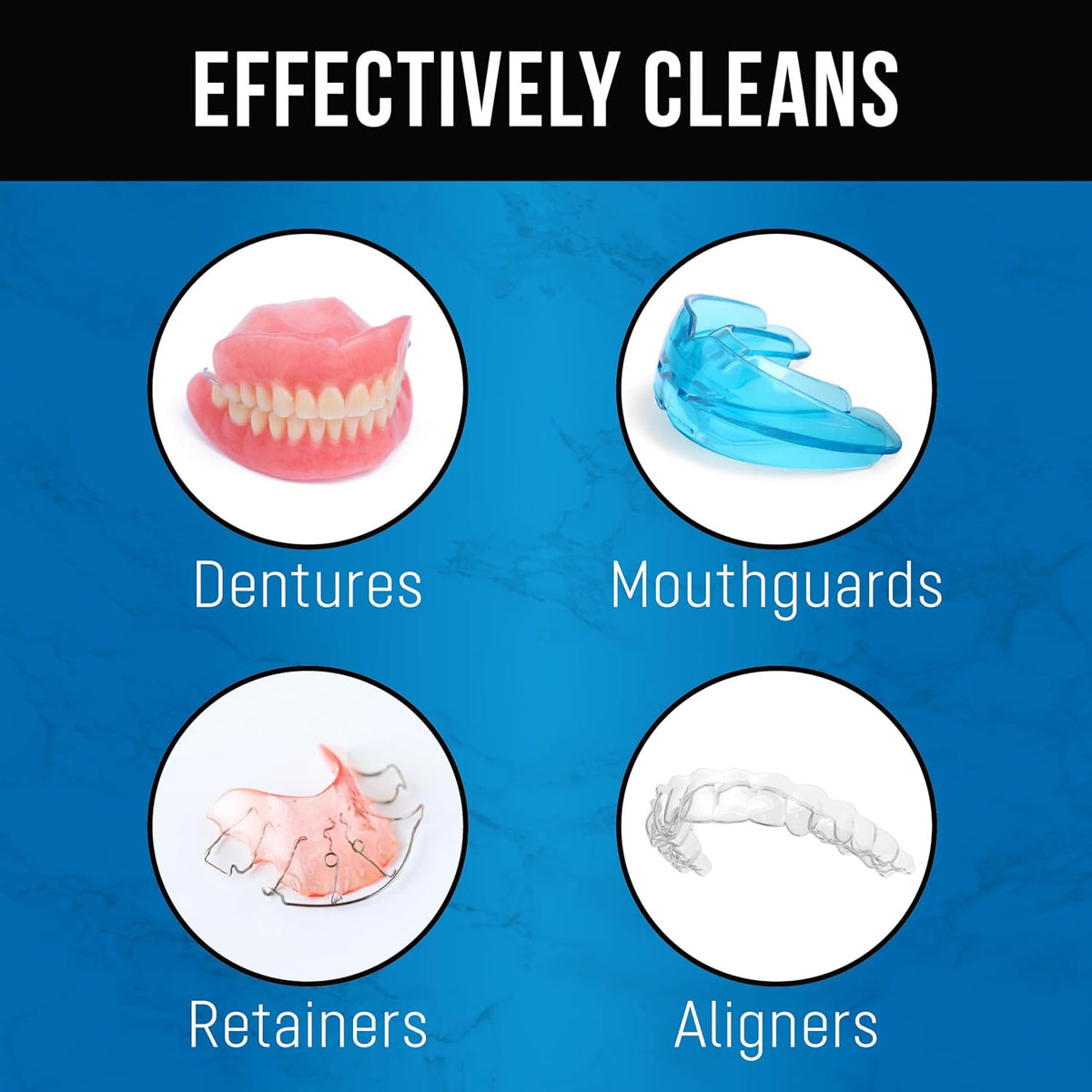 Retainer & Denture Cleaner Tablets - 120 Count for Aligners and Dental Appliances