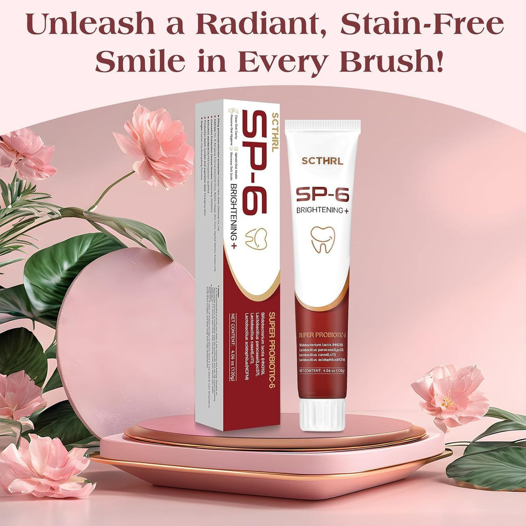 Probiotic Fluoride-Free Whitening Toothpaste for Sensitive Teeth - Ultra Brightening & Gum Care