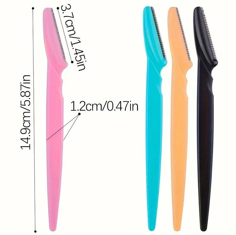 Eyebrow Razor Kit 12pcs Facial Hair Removal & Shaping Tools with Easy Grip Handle