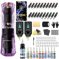 Cordless Tattoo Pen Kit with 2 Batteries & 20 Cartridges - Beginner Tattoo Machine Set