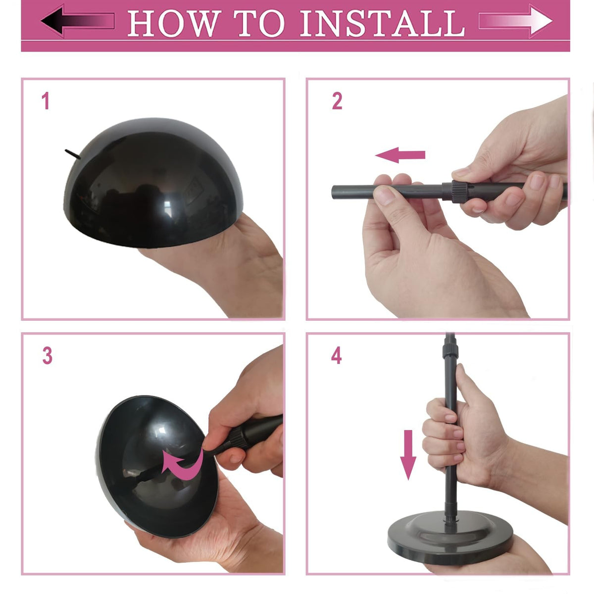 Adjustable Plastic Wig Stand Mannequin Head for Styling & Display