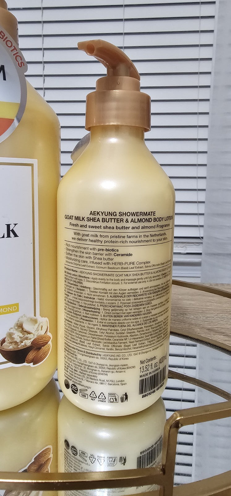 2-Pack Natural Goat Milk Body Wash & Body Lotion Set with Shea & Almond