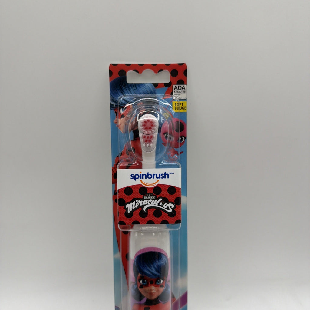 Kids Power Toothbrush with Soft Bristles - Miraculous Ladybug Character