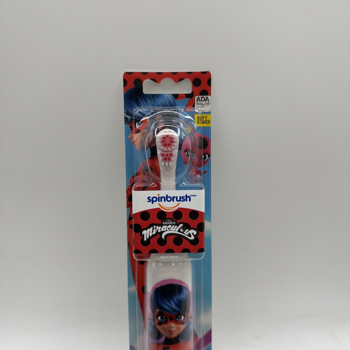Kids Power Toothbrush with Soft Bristles - Miraculous Ladybug Character