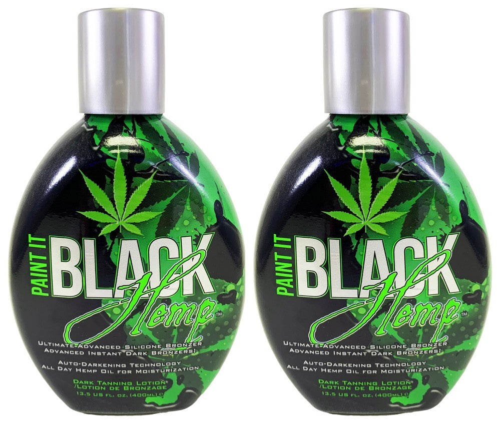 Millennium Tanning Paint It Black Hemp Dark Bronzer Lotion - 2 Pack