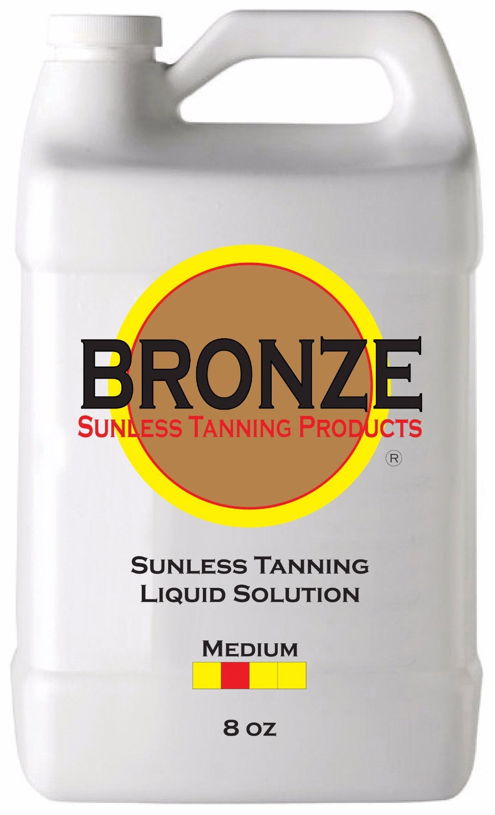Medium Self Tanning Spray Solution - 8 oz Sunless Tanner with Gloves & Mitts