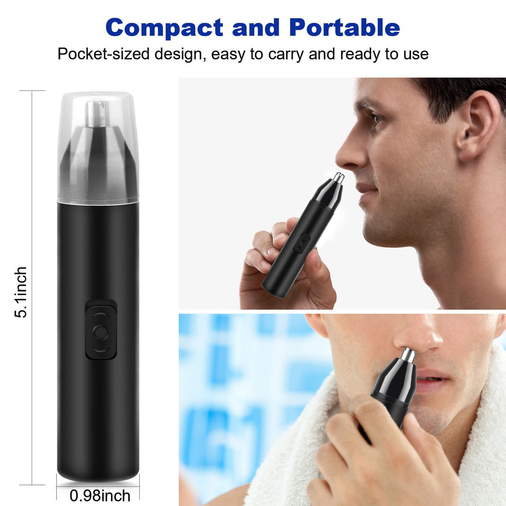 Men's Electric Nose Ear Hair Trimmer Waterproof USB Rechargeable