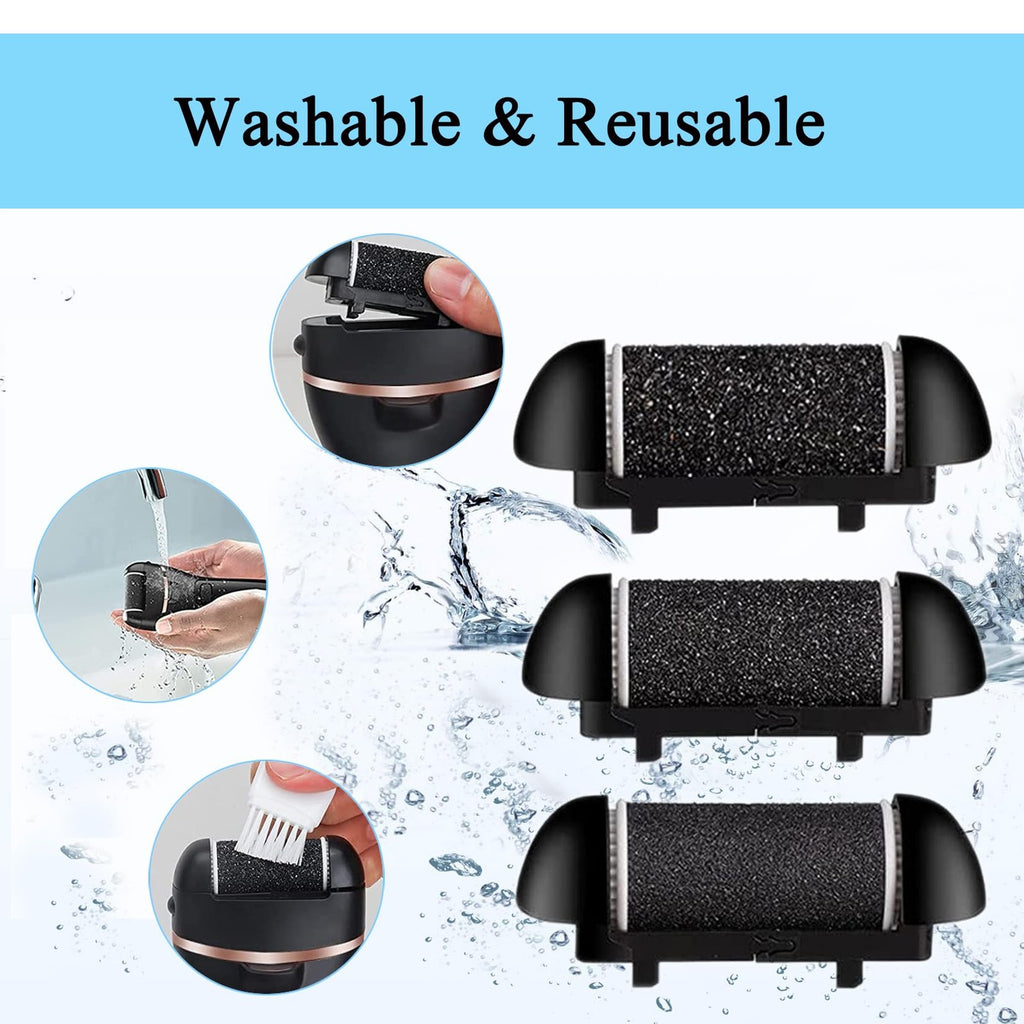 Extra Coarse Refill Rollers for Electric Foot Callus Remover V-601 - 3 Pack