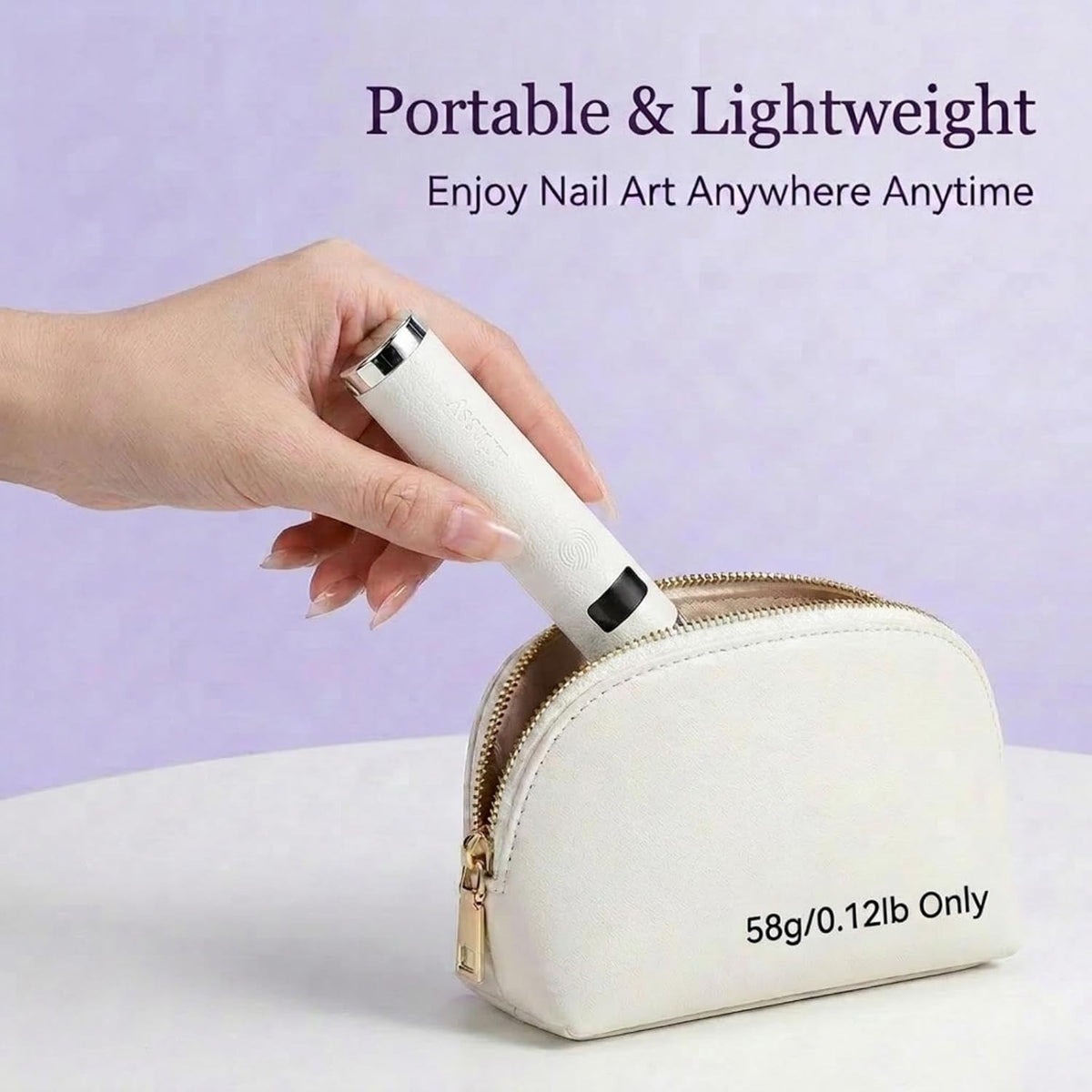 Mini UV Nail Lamp with Auto Sensor & Gooseneck Stand - Portable Gel Curing Light