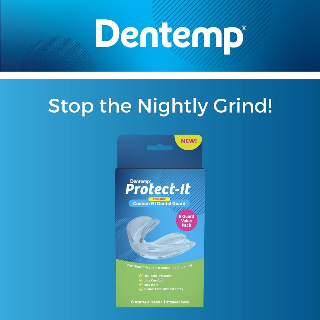 Protect-It Custom Fit Night Mouth Guard 4-Pack for Teeth Grinding & Sleep Protection