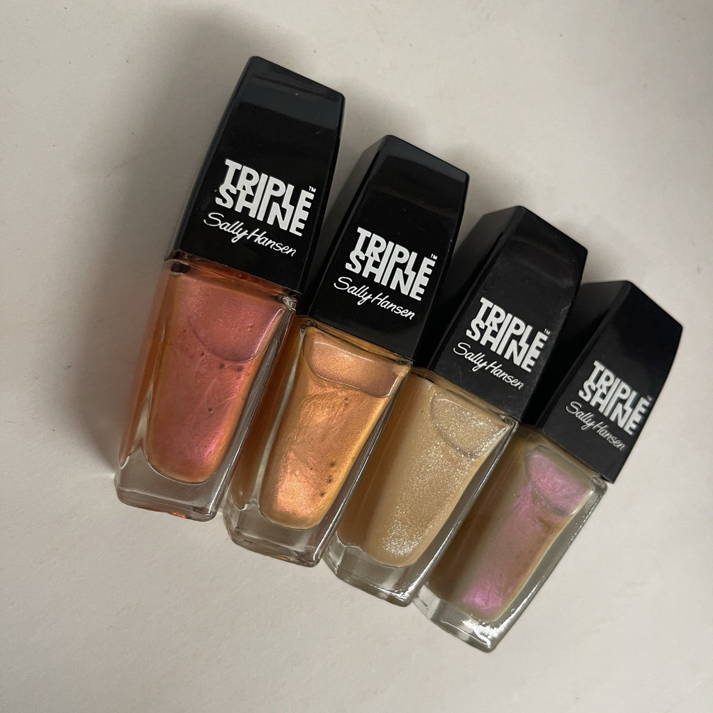 Multicolor Pink and Purple Nail Polish Set - Sally Hansen Triple Shine