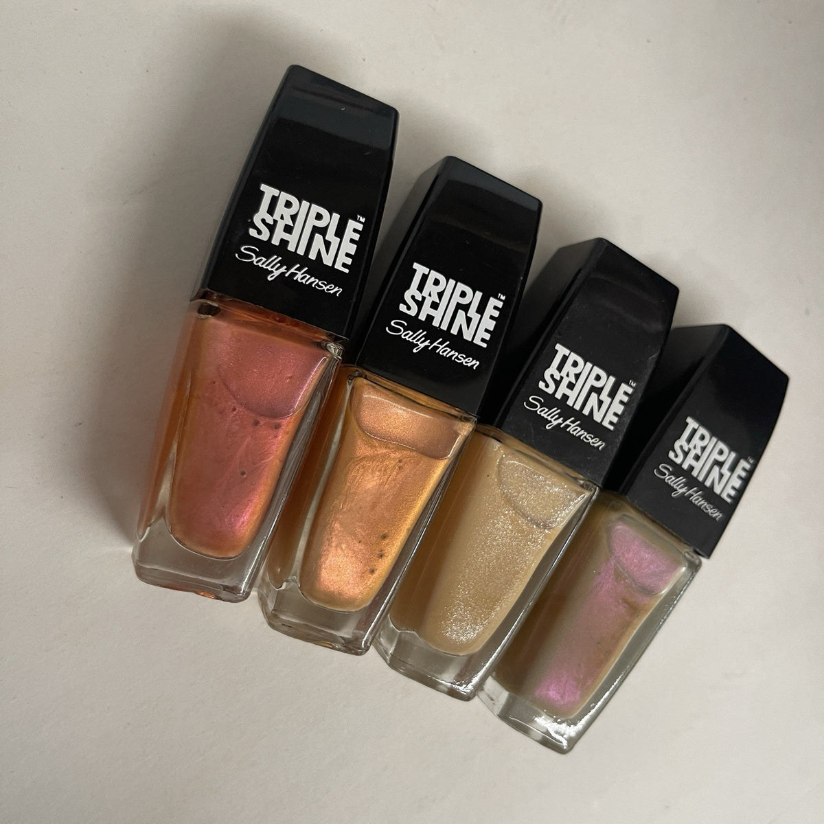 Multicolor Pink and Purple Nail Polish Set - Sally Hansen Triple Shine