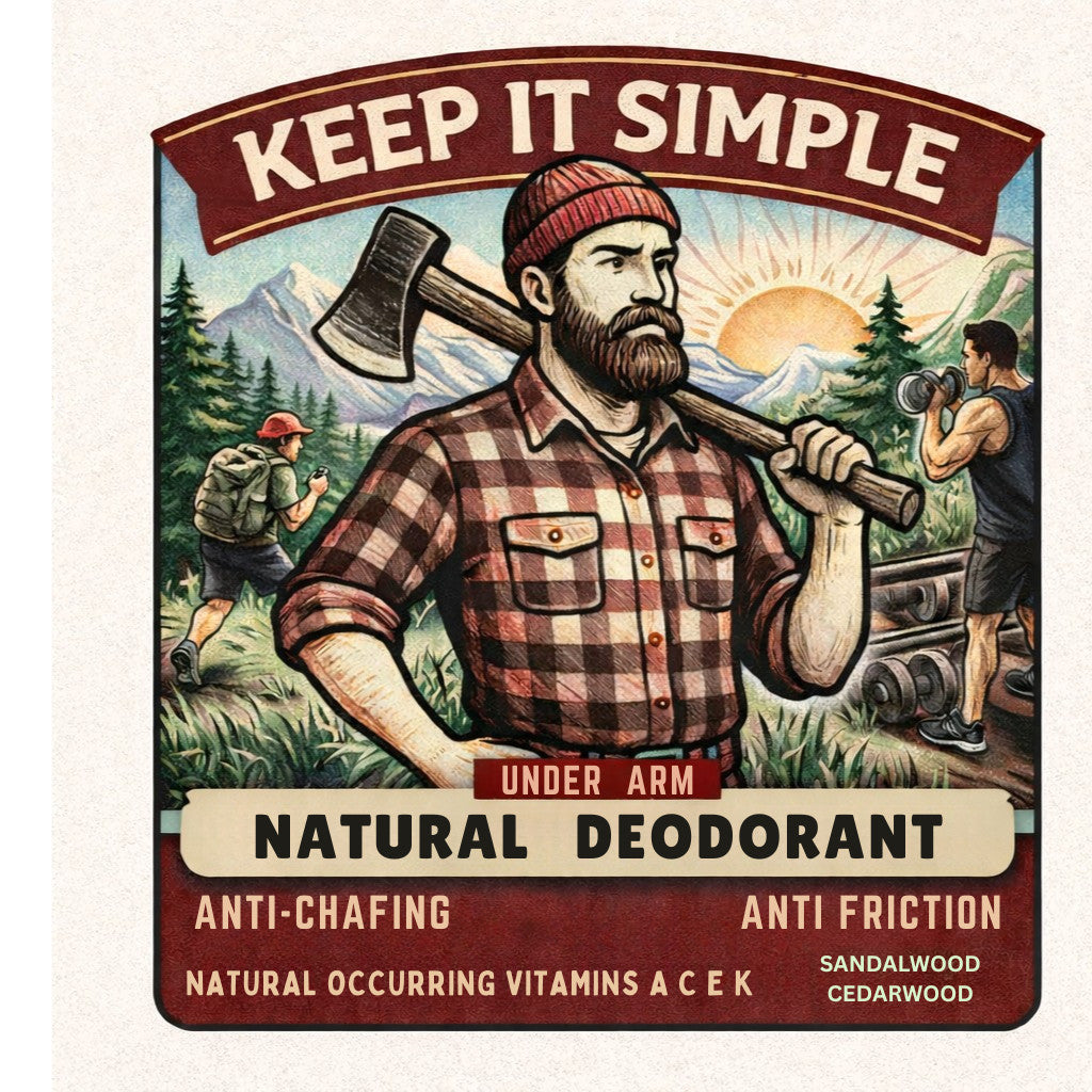 Natural Men's Deodorant Non-Staining Aluminum-Free Odor Protection 2 Pack
