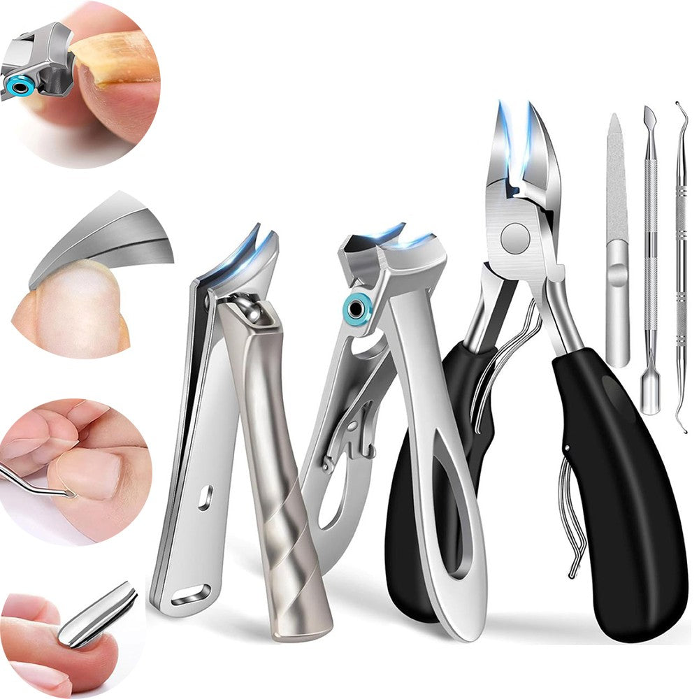 Heavy Duty Toenail Clippers Set for Thick & Ingrown Toenails - Senior Nail Care Kit