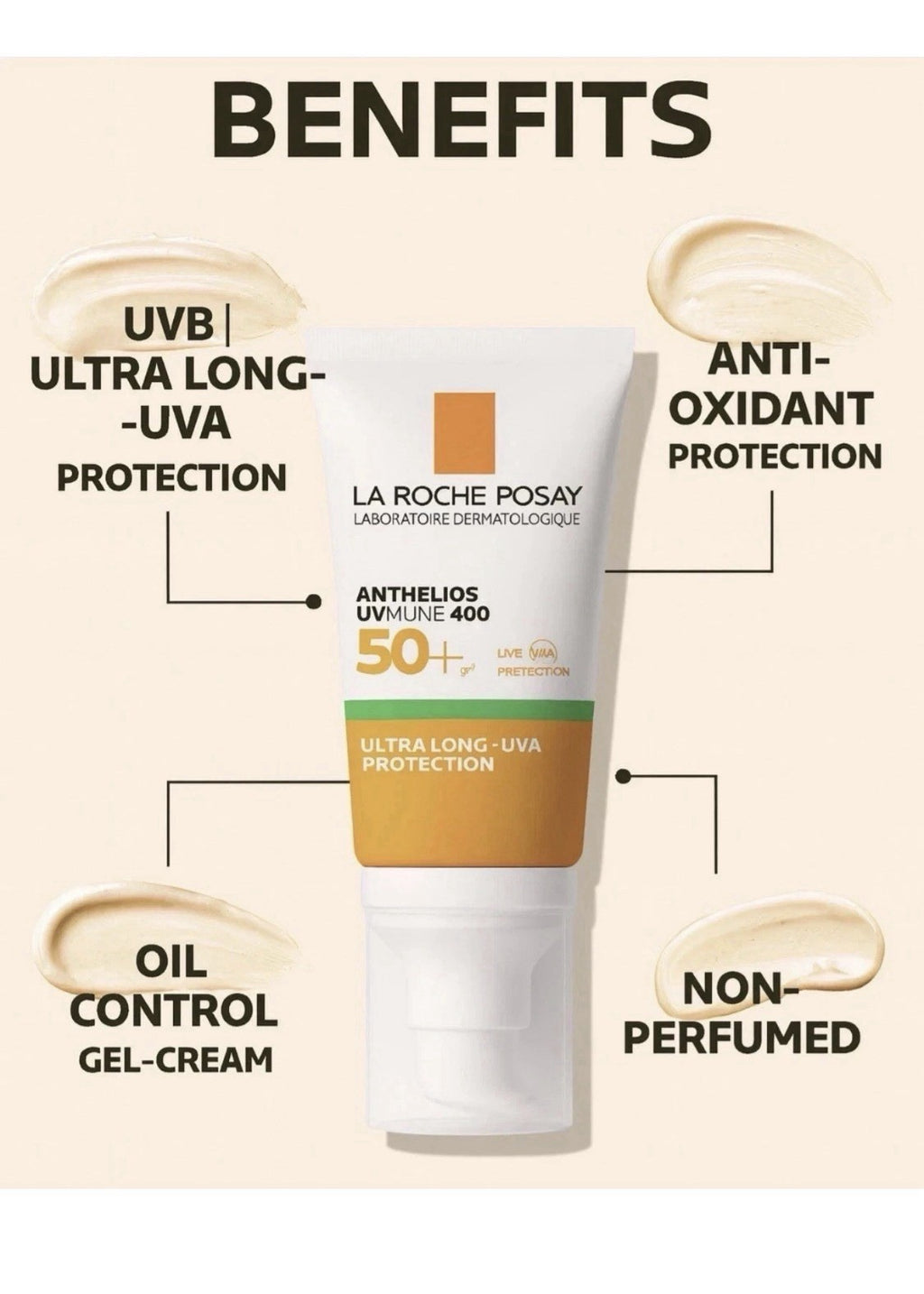 SPF50+ Sunscreen with Oil Control for Face and Body - 50ml