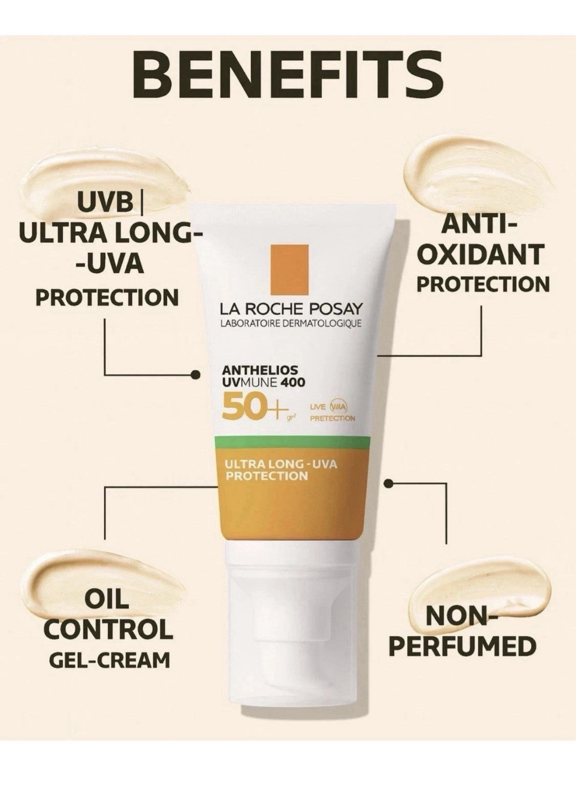 SPF50+ Sunscreen with Oil Control for Face and Body - 50ml