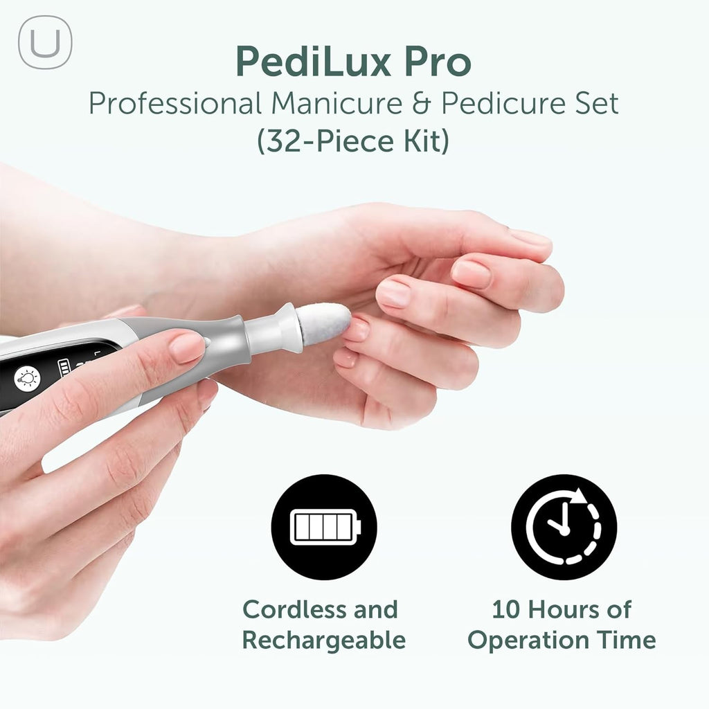 Cordless Electric Nail Drill Set for Manicure Pedicure Thick Toenail Filing