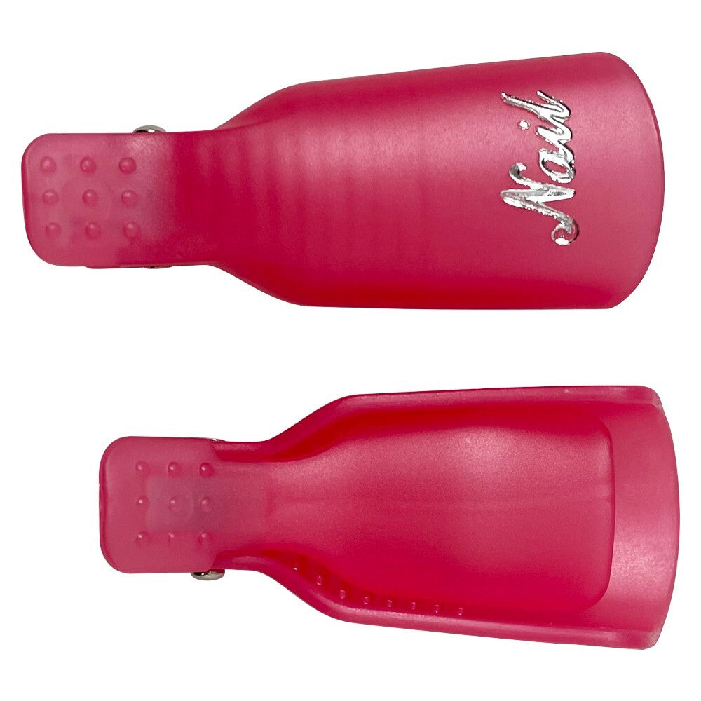 Pink Nail Removers Kit with 10 Plastic Soak Off Clips for Nail Art Removal