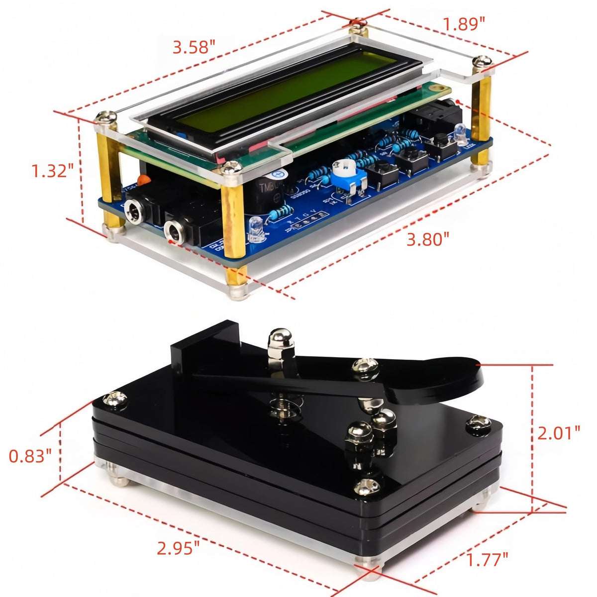DIY Morse Code Trainer Kit with LCD Decoder and Soldering Practice