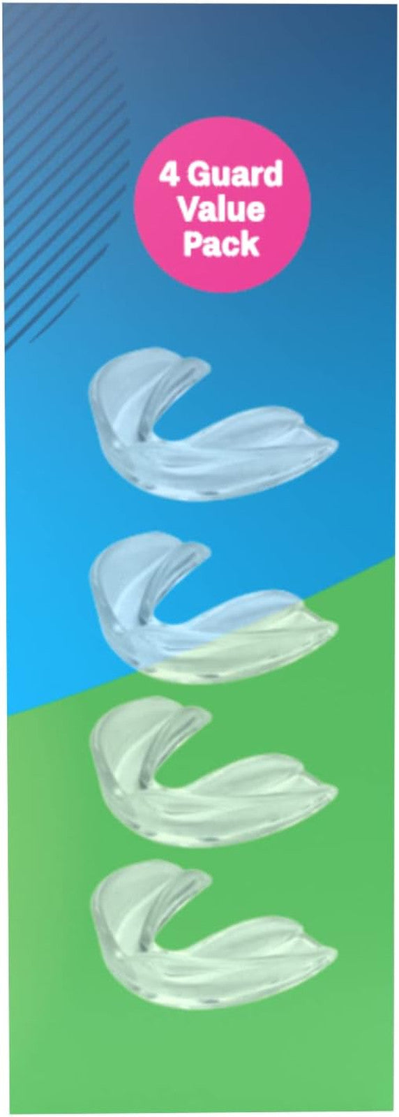 Protect-It Custom Fit Night Mouth Guard 4-Pack for Teeth Grinding & Sleep Protection