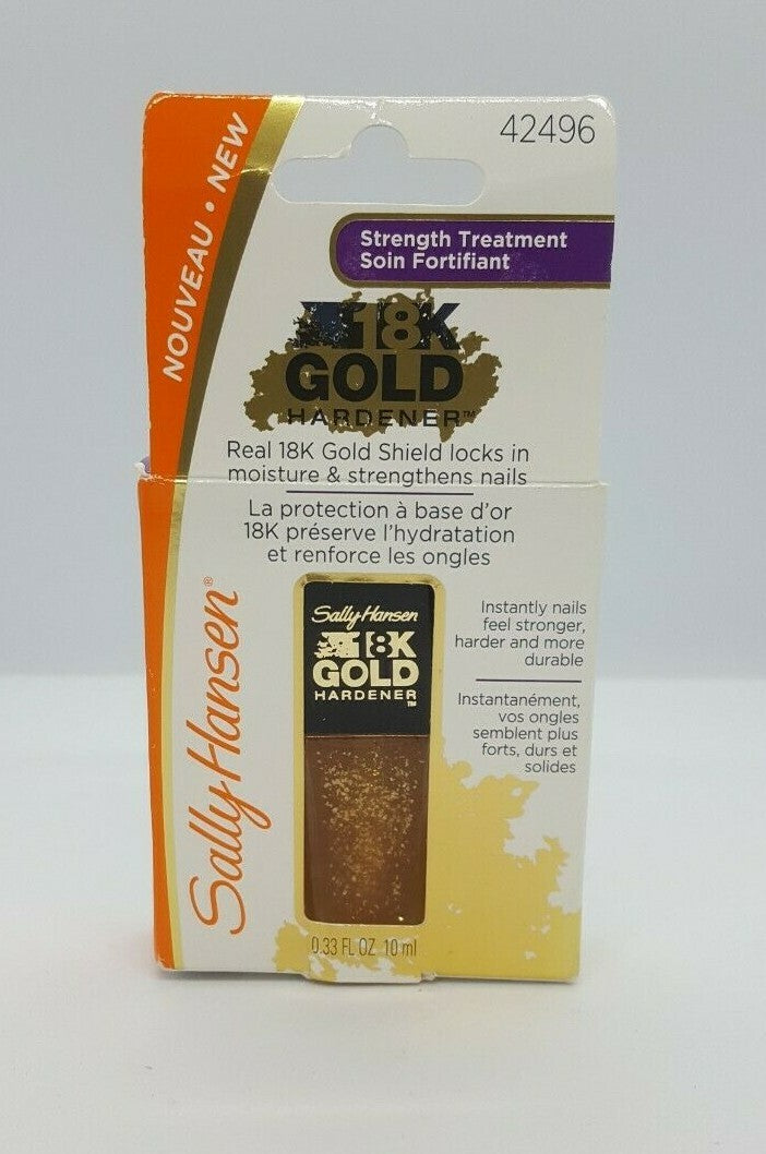 Nail Hardener with 18K Gold - Strengthening Nail Polish Set, 0.33 oz x2